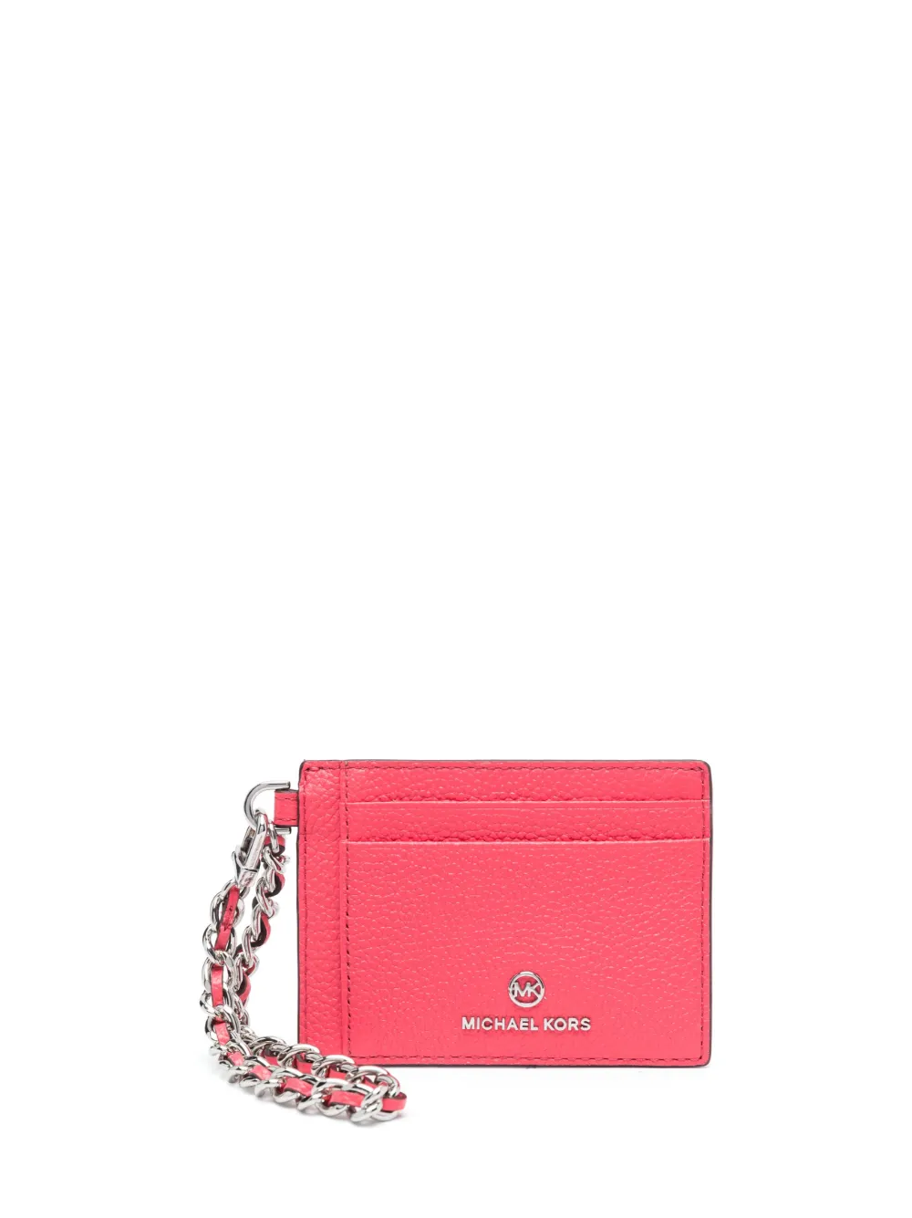 Michael Michael Kors Logo-lettering Leather Cardholder In Pink