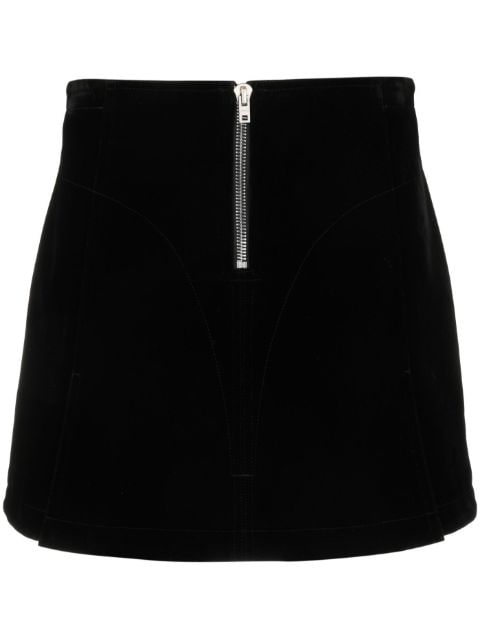 We11done half-zip A-line skirt 