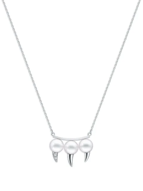 TASAKI 18kt white gold Collection Line Fang pearl necklace
