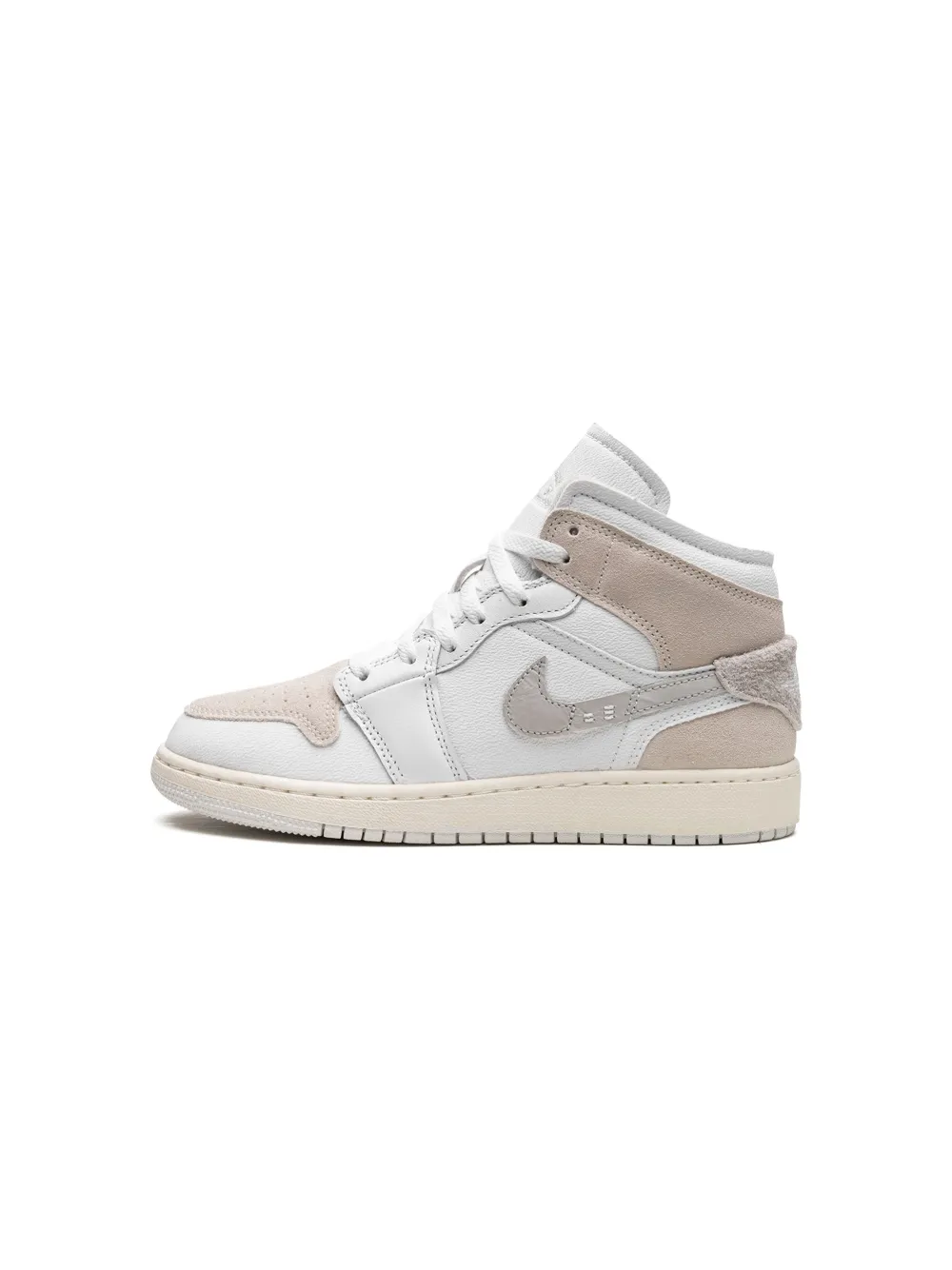Jordan 1 Mid Se Craft Sneakers In White