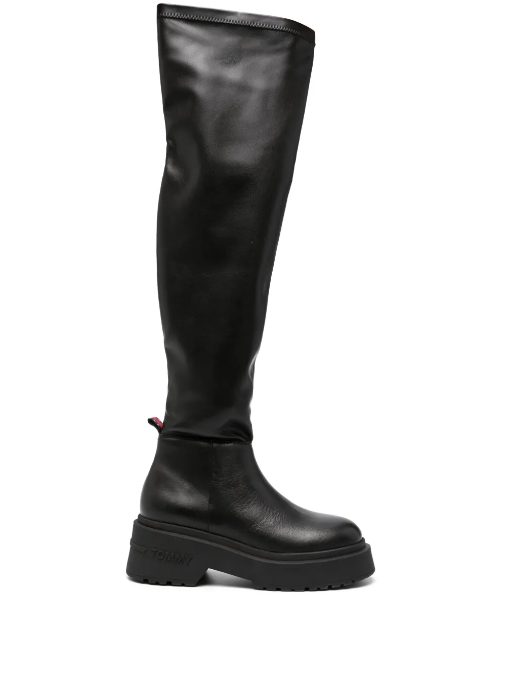 Tommy Jeans 60mm round-toe leather boots - Nero