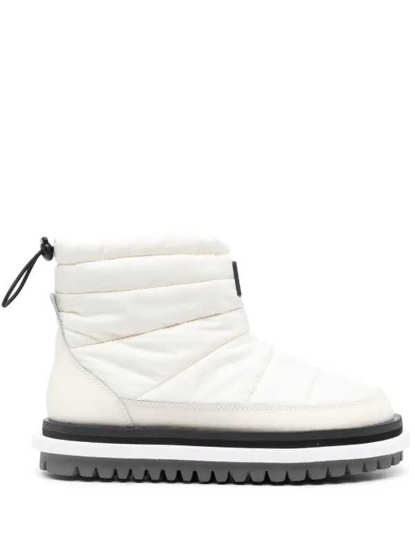 Tommy Jeans logo-patch Padded Ankle Boots White FARFETCH