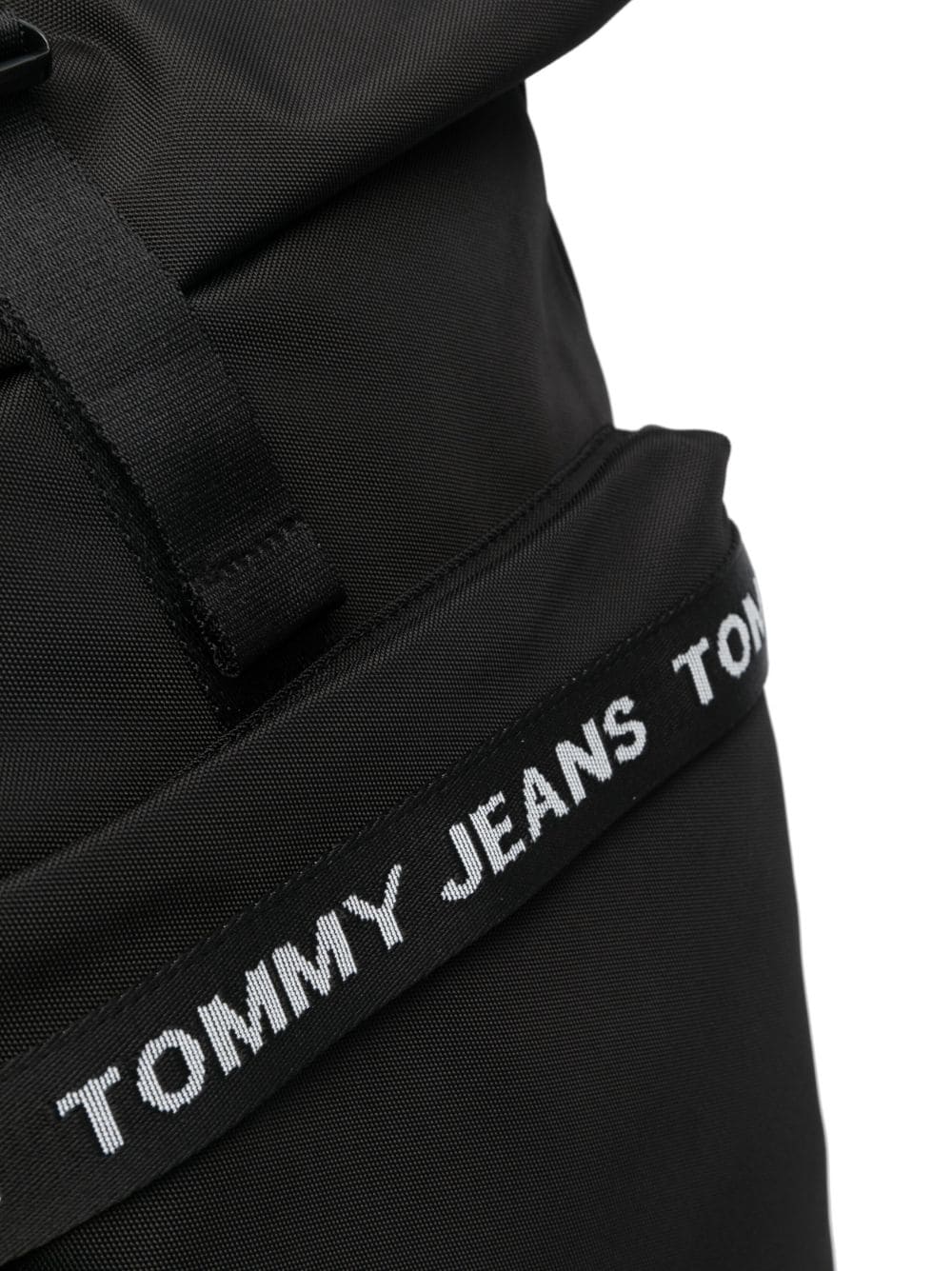 Shop Tommy Jeans Essential Logo-print Backpack In Black