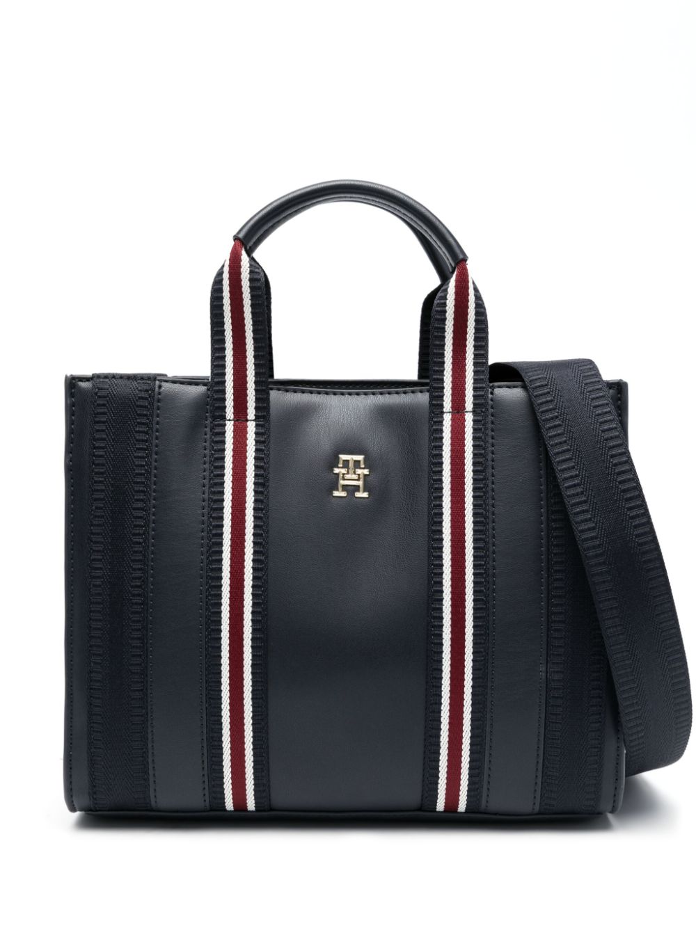 Tommy Hilfiger Shopper met logoplakkaat Blauw