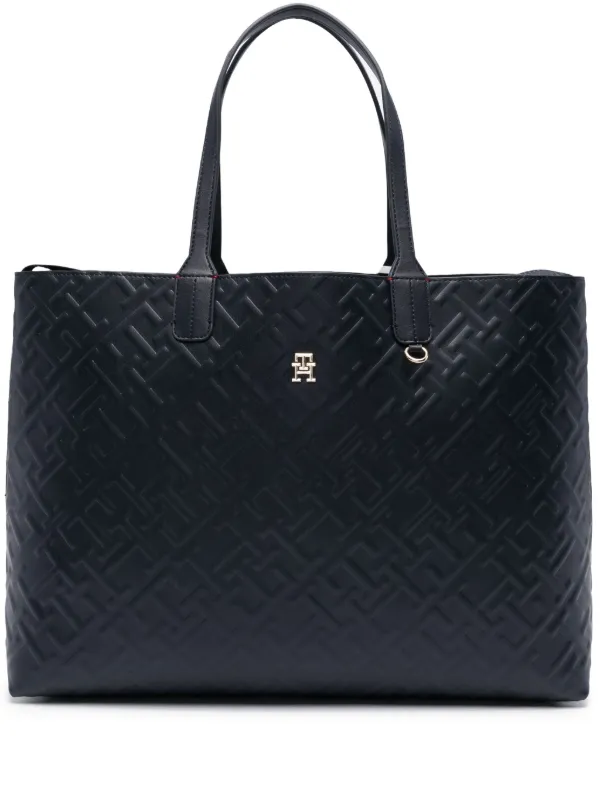 Tommy hilfiger on sale black tote bag