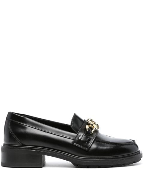 Tommy Hilfiger 30mm chain-trim leather loafers 