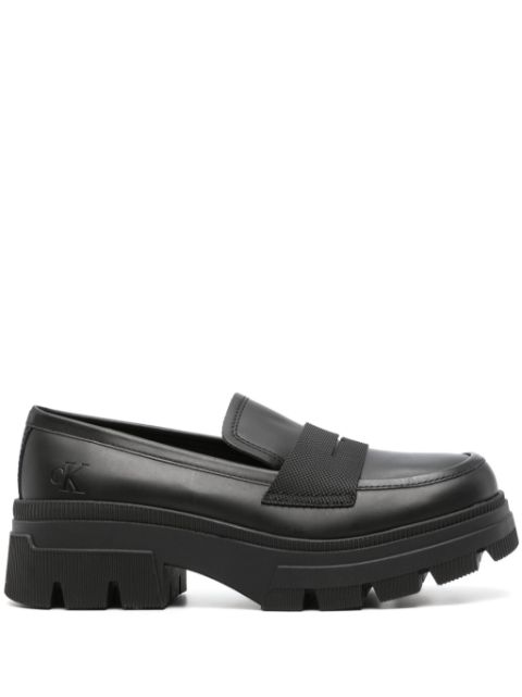 Calvin Klein Jeans chunky combat leather loafers