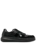 Calvin Klein Jeans logo-print leather sneakers - Black