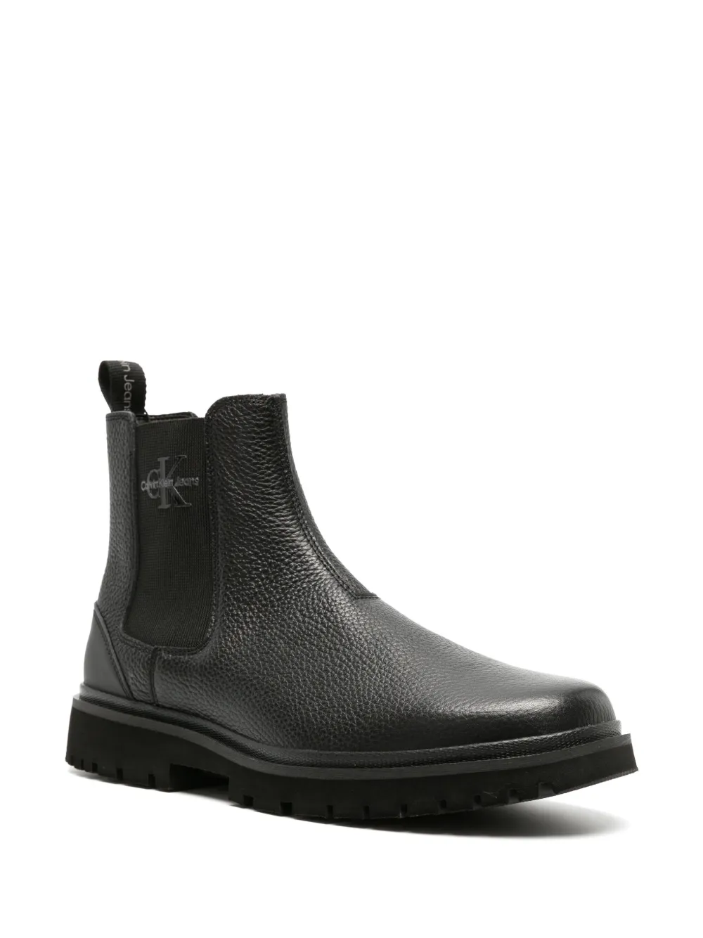 Shop Calvin Klein Jeans Est.1978 Eva Leather Chelsea Boots In Black