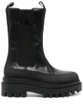 Calvin Klein Jeans Chelsea flatform leather boots - Black