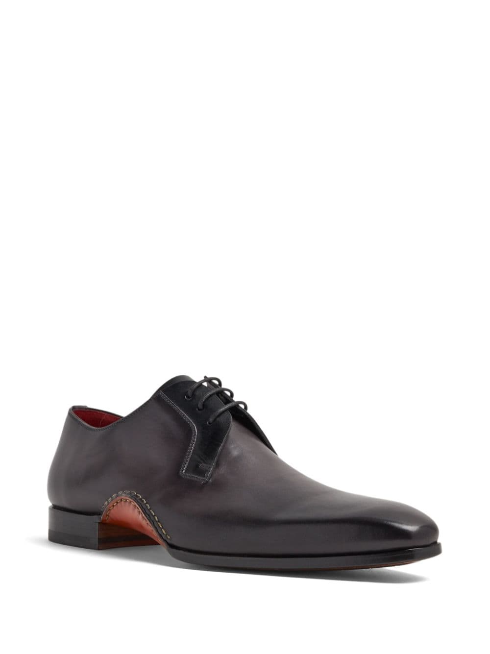 Shop Magnanni Lace-up Leather Oxford Shoes In Brown