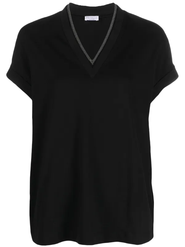Brunello Cucinelli Vネック 半袖カットソー 20267300_50298767_600.jpg