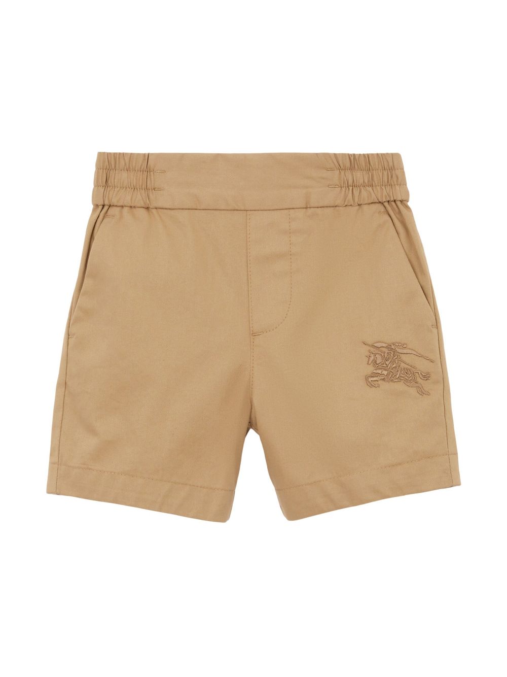 Burberry Kids embroidered cotton chino shorts - ARCHIVE BEIGE