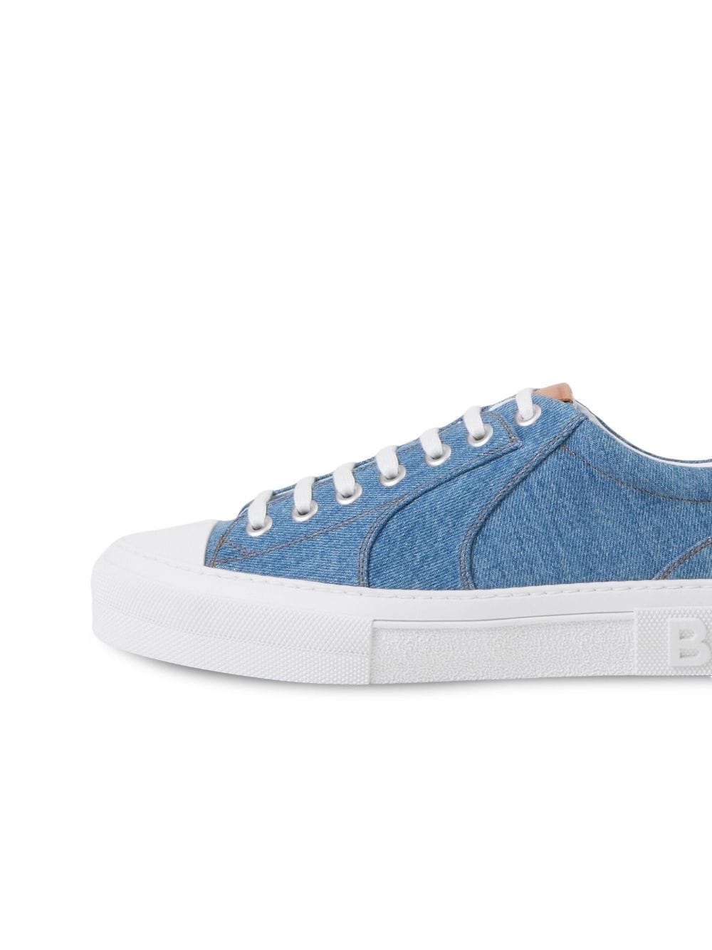 Burberry panelled denim low-top sneakers - Blauw