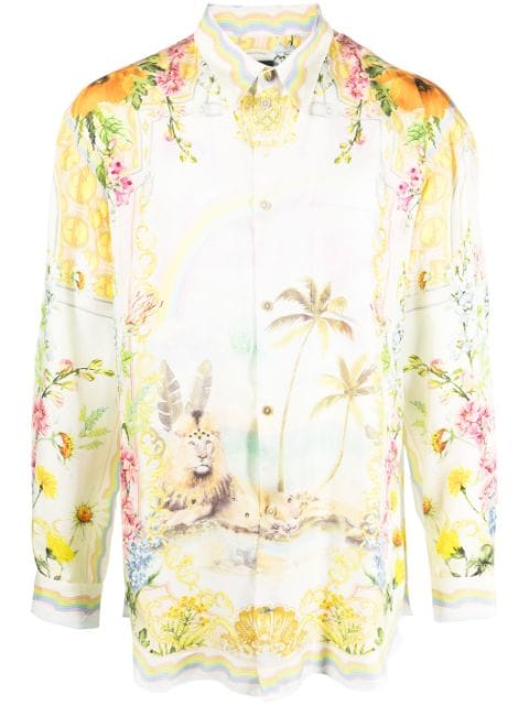 Camilla - graphic-print silk shirt