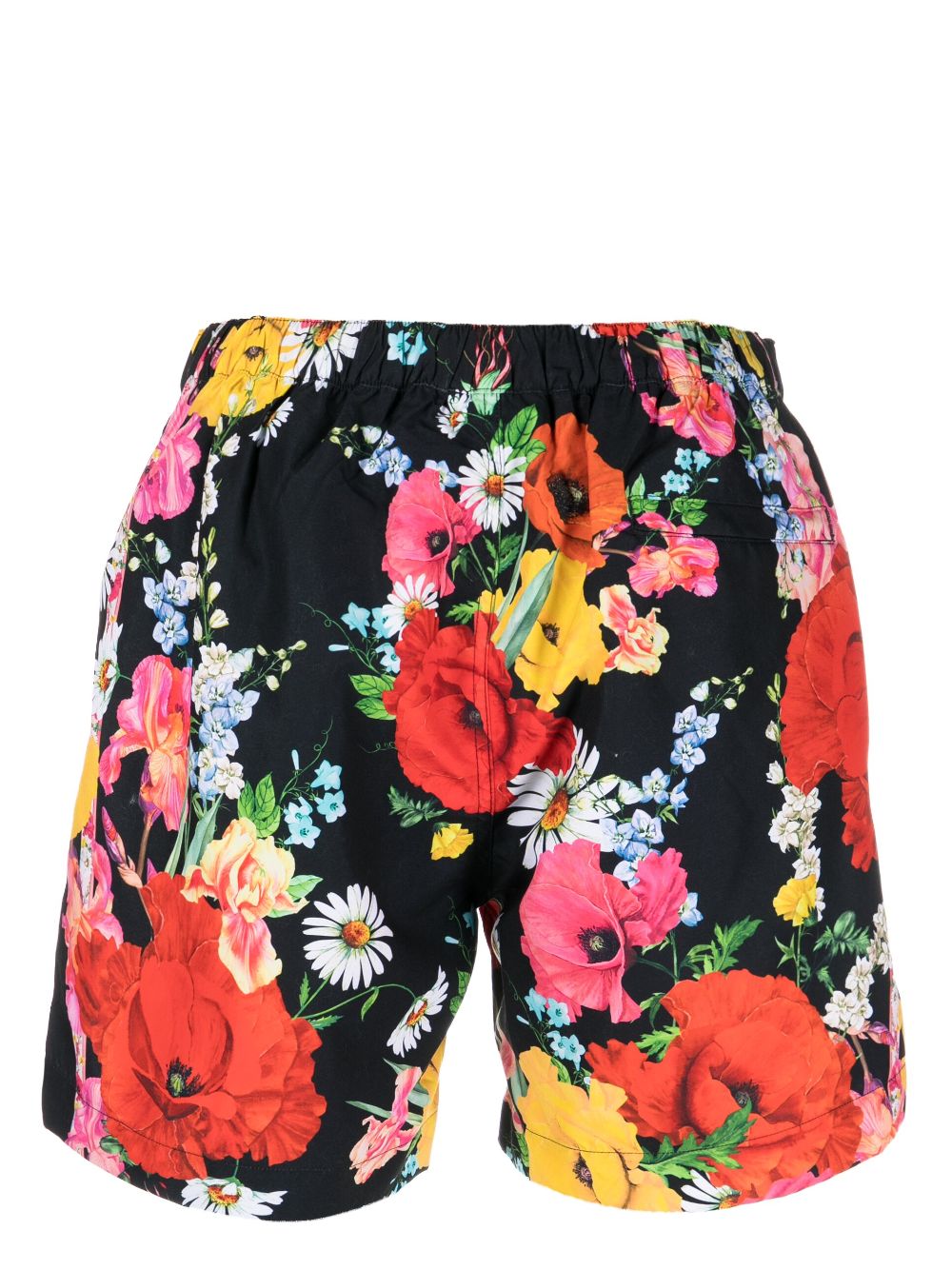 Shop Camilla Adieu Yesterday Floral-print Swim Shorts In Schwarz