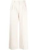 A.P.C. wide-leg cotton trousers - Neutrals