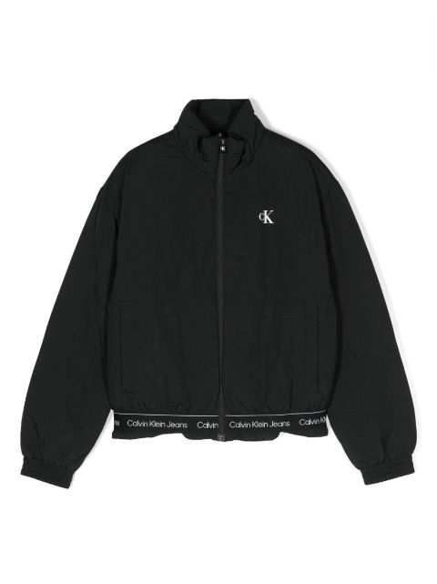 Calvin Klein Kids - logo-trim detail bomber jacket