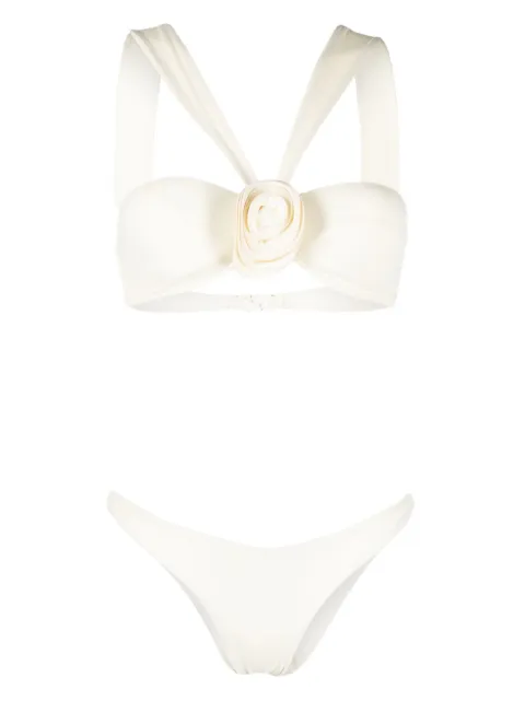 La Reveche flower-detail bikini set