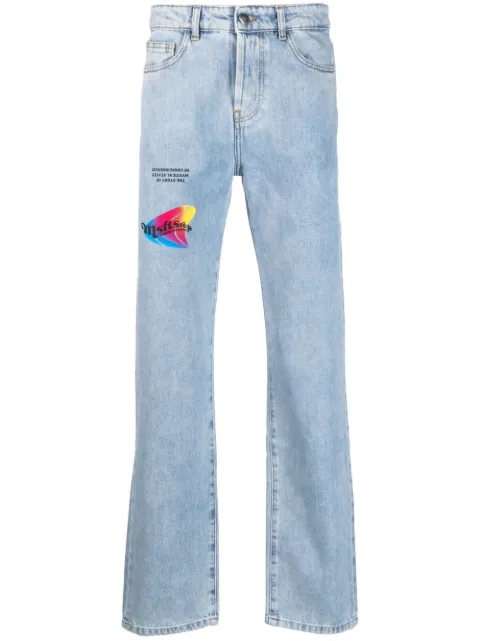 MSFTSrep logo-patch straight-leg jeans 