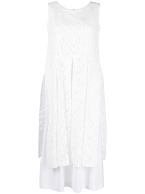 Comme Des Garcons lace-overlay midi dress Women