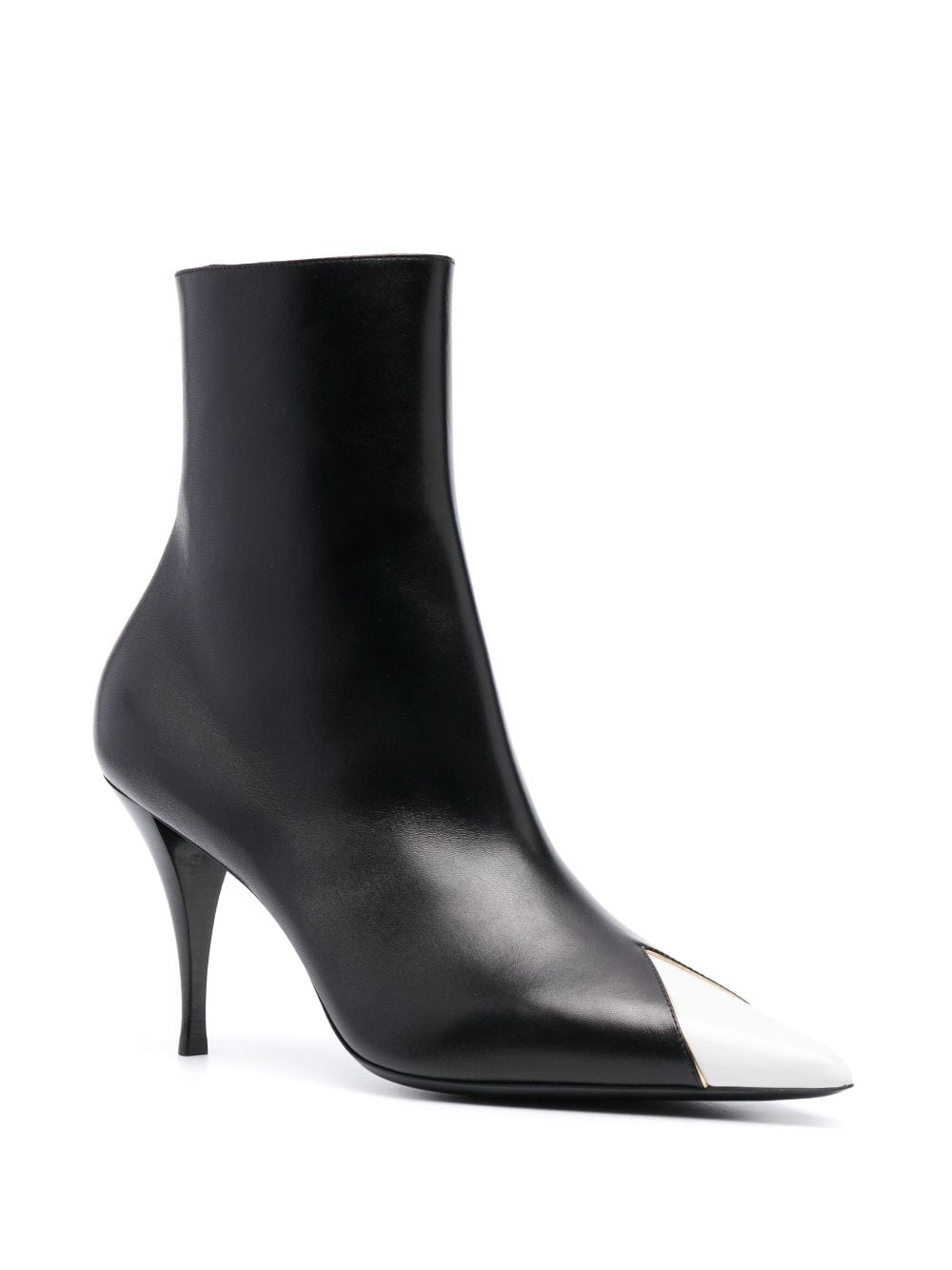 Shop Saint Laurent Jam Leather Ankle Boots In Schwarz