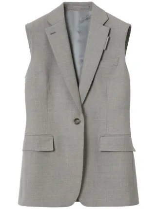 Burberry linen blend Waistcoat Farfetch