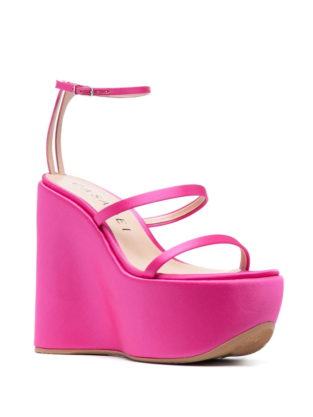 Casadei Lory 150mm wedge sandals - Roze