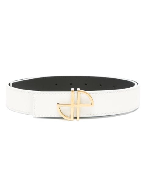 Patou JP-buckle leather belt