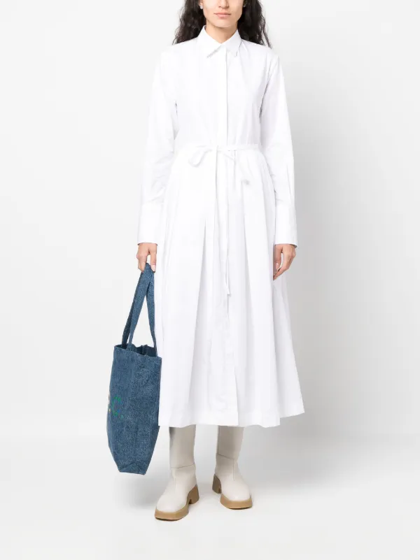【関税込】PATOU ロングシャツドレス Patou ロングスリーブ シャツドレス | ホワイト | FARFETCH JP
