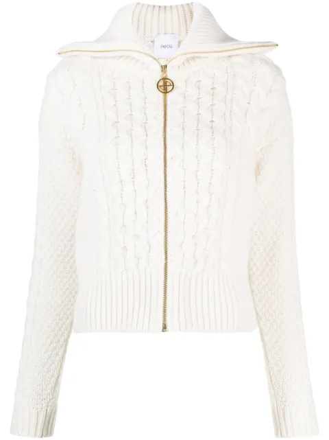 Patou zip-fastening knitted jumper