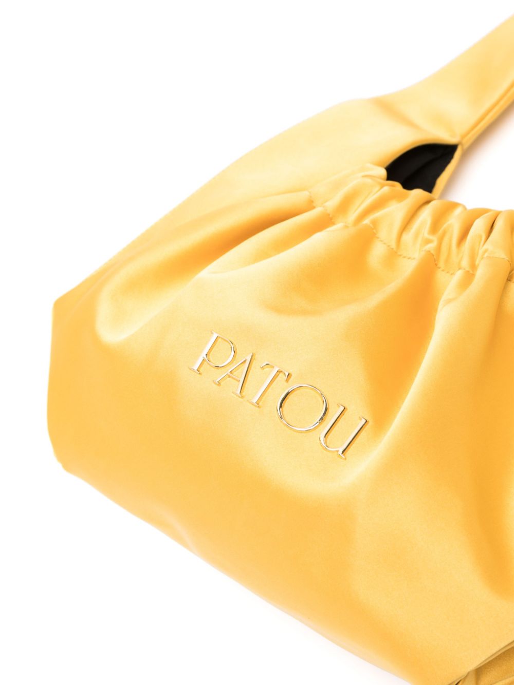 Shop Patou Le Biscuit Satin Tote Bag In Gelb