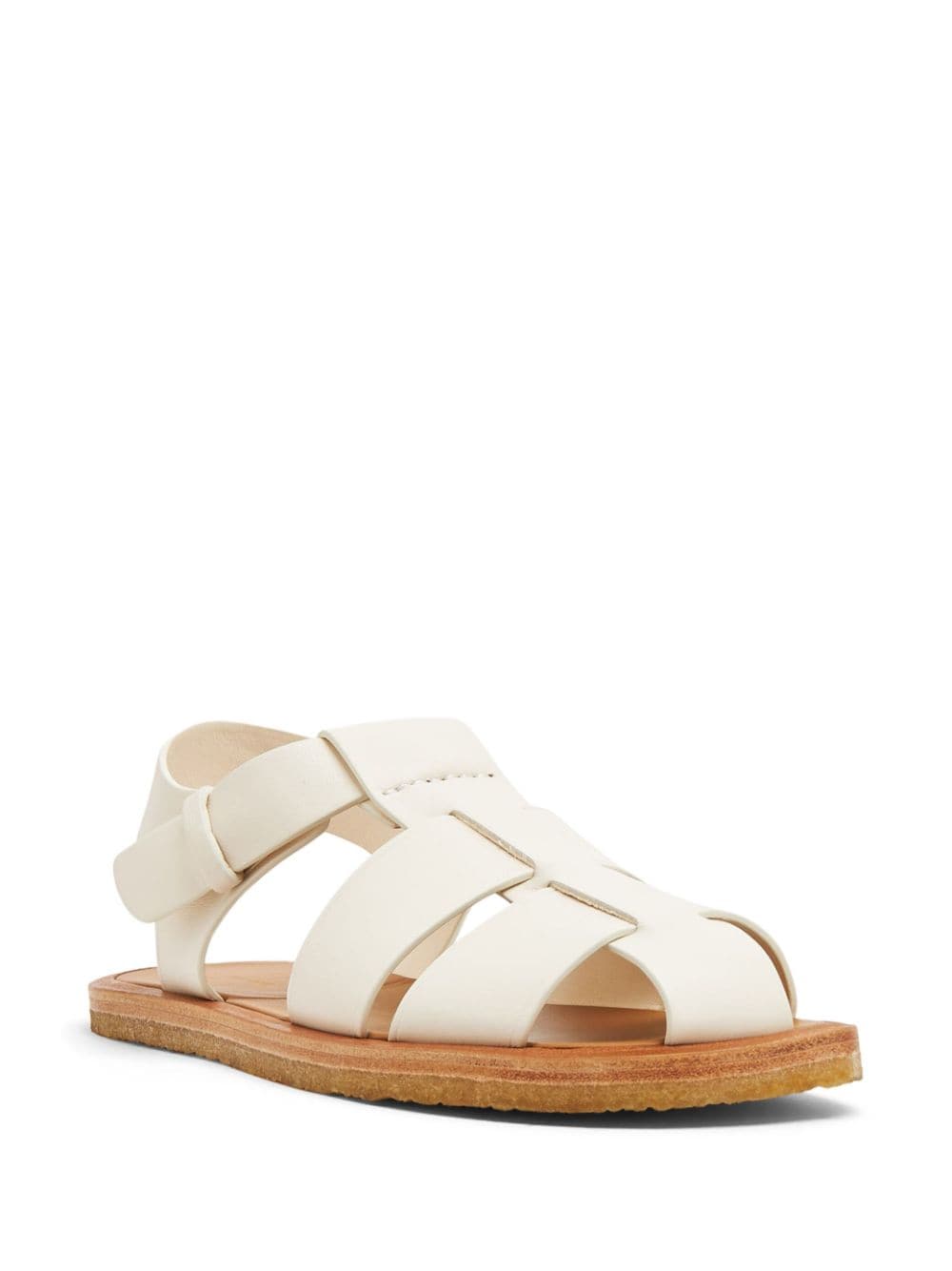 Shop The Row Caged-design Leather Sandals In White