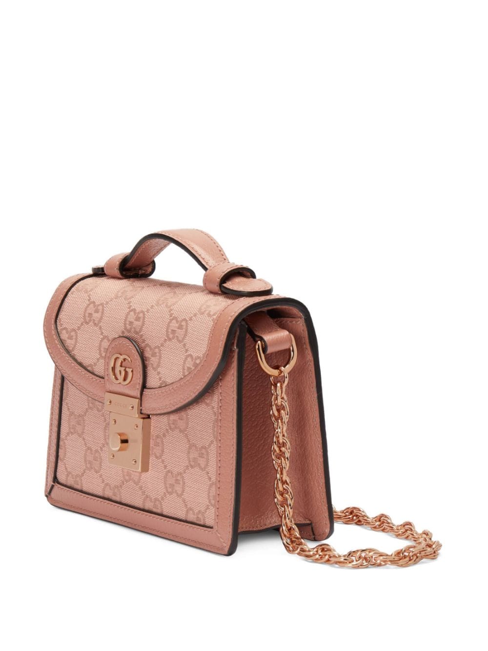 Shop Gucci Mini Ophidia Shoulder Bag In Pink