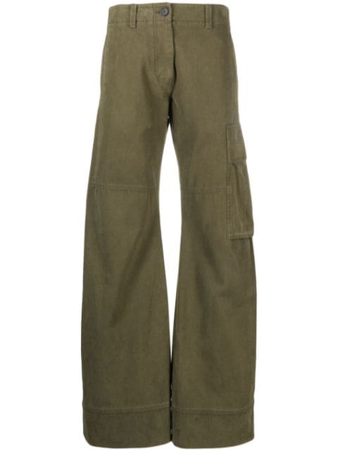 We11done pantalones cargo con diseño ancho