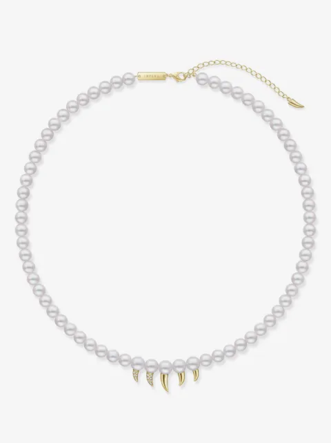 TASAKI collar Collection Line Danger Fang en oro amarillo de 18kt con perla