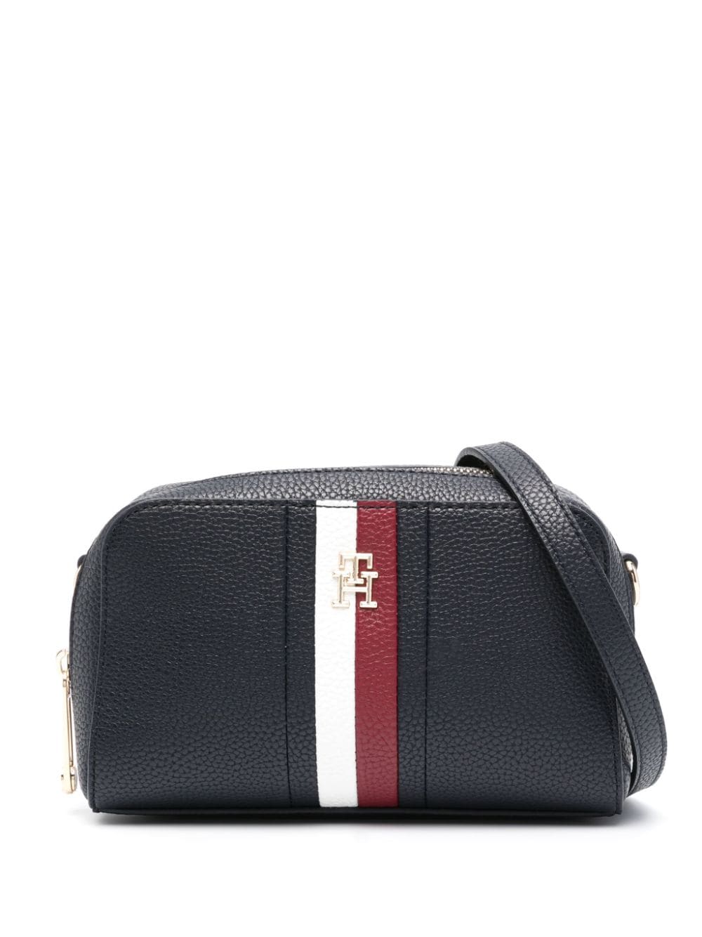 Tommy Hilfiger Luxe Chain-Link Leather Crossbody Bag