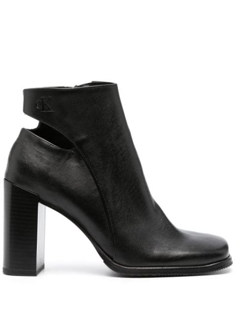 Calvin Klein Jeans 100mm square-toe leather boots