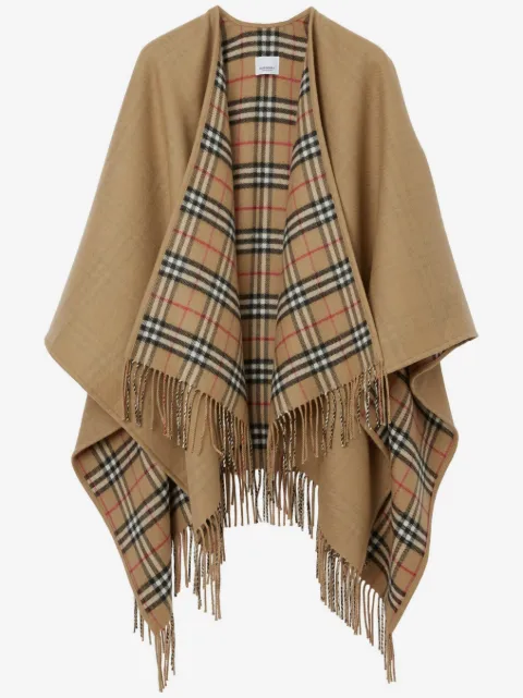 Burberry Wendbares Cape mit Check