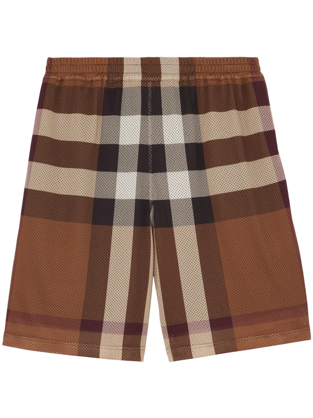 Burberry Vintage Check mesh track shorts | Brown | Image 1