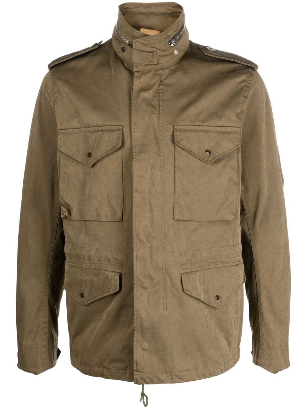 Ten C multiple flap-pocket military jacket - Green