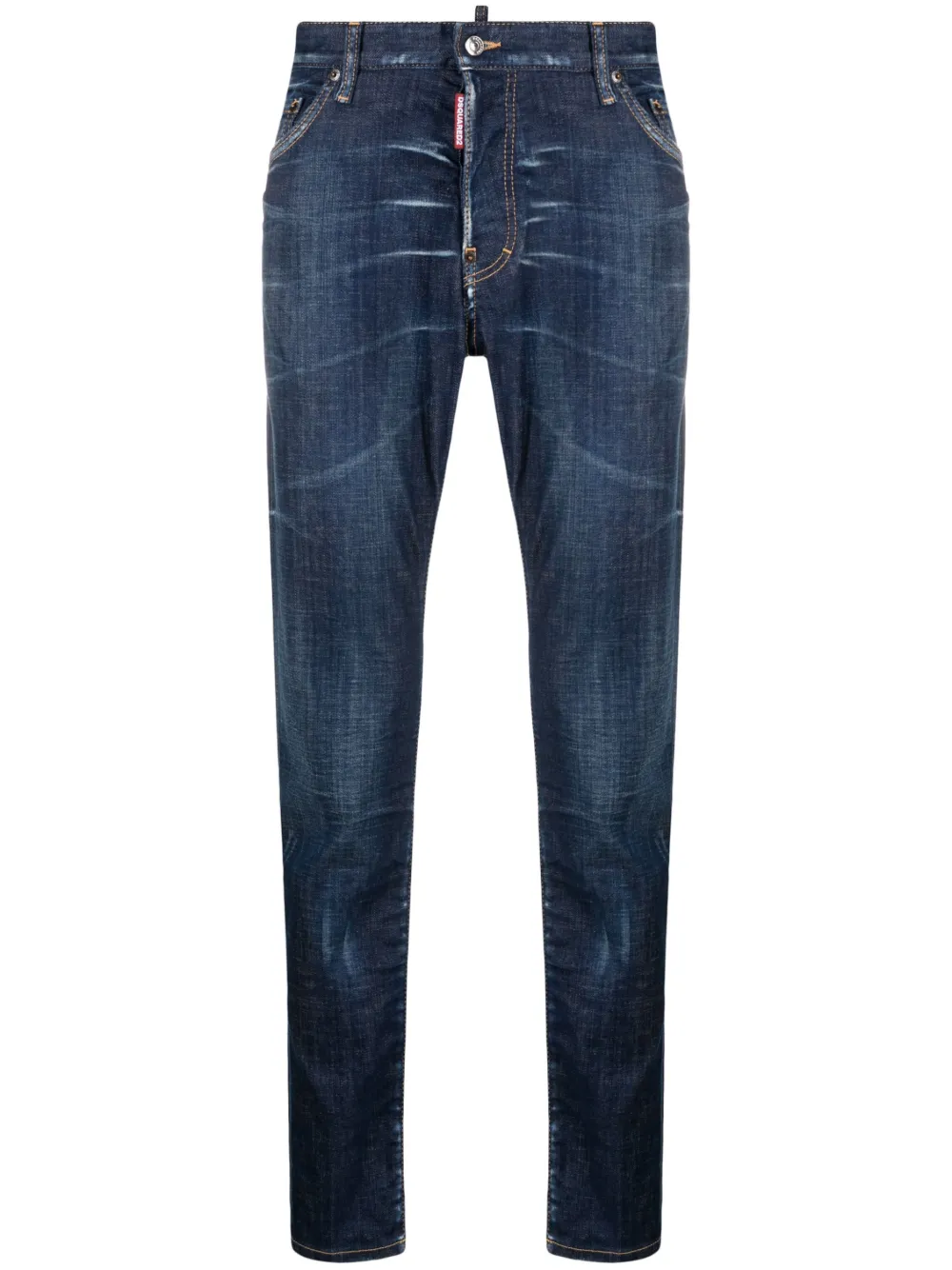 Shop Dsquared2 Slim-cut Stretch-cotton Jeans In Blue