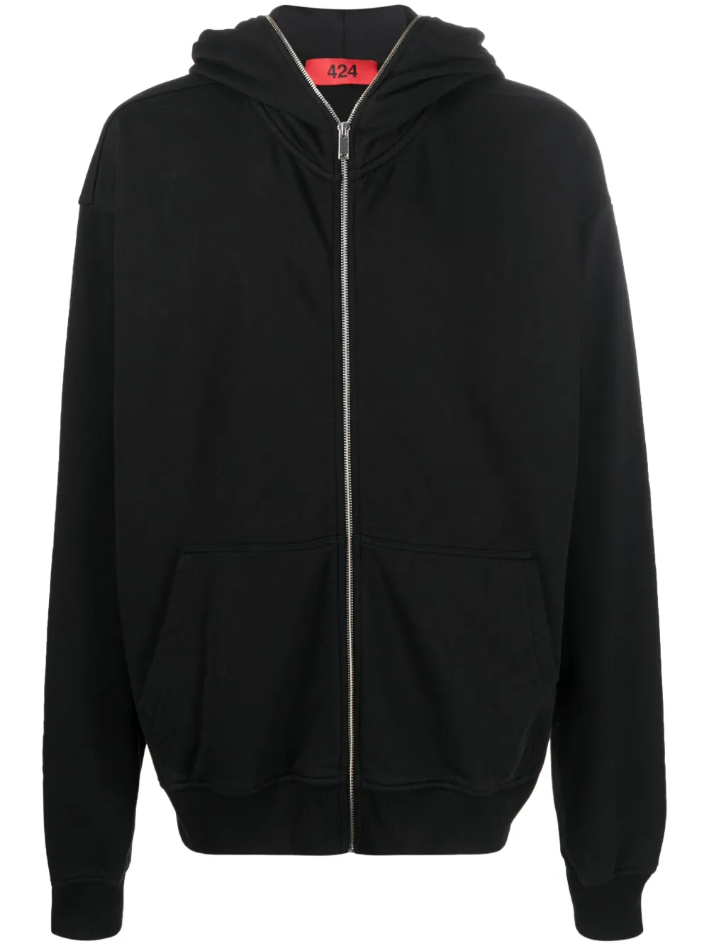 424 Logo-print Zip-up Hoodie In Black | ModeSens