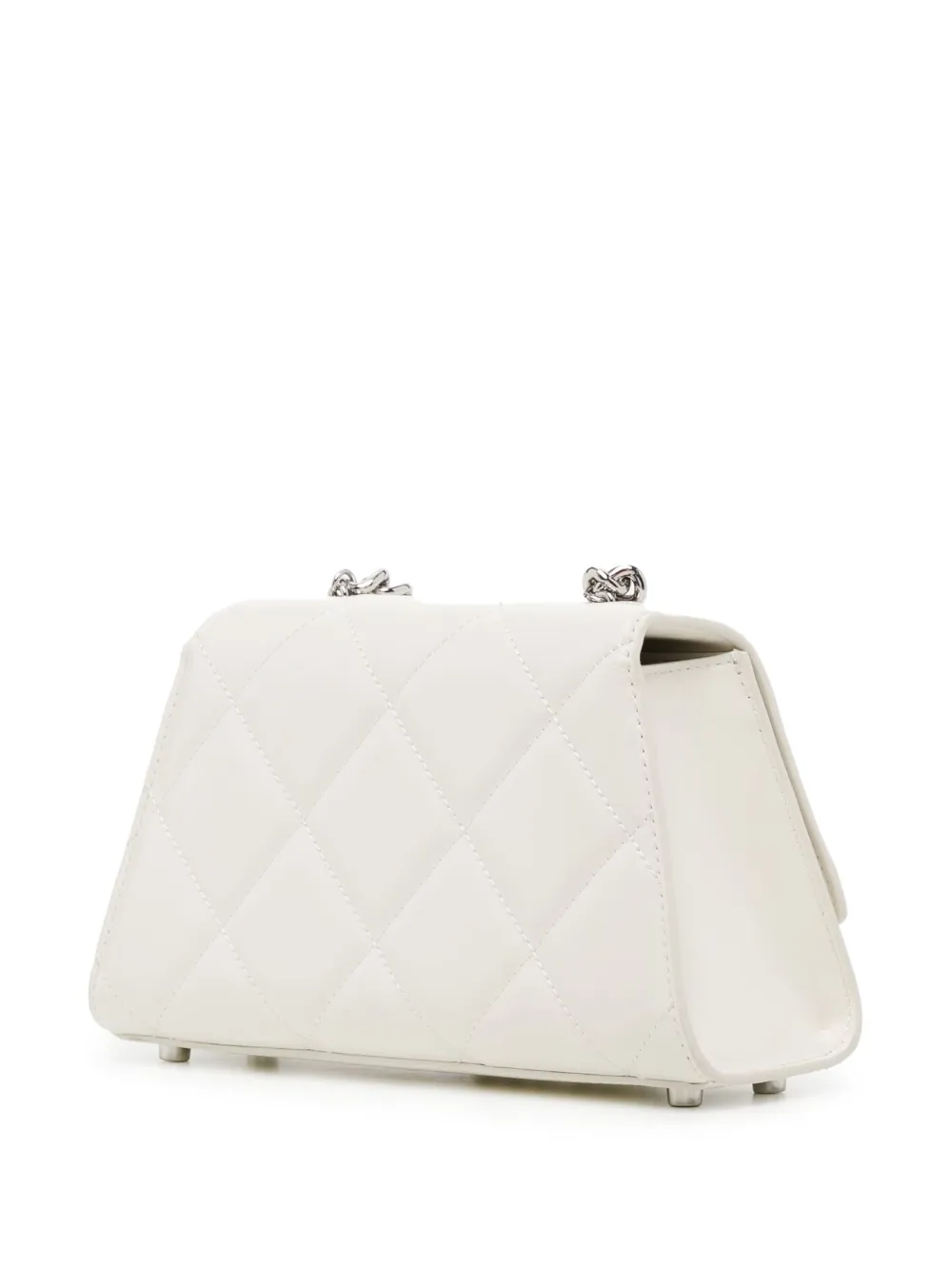 Selfportrait Bow Quilted Mini Bag In White ModeSens