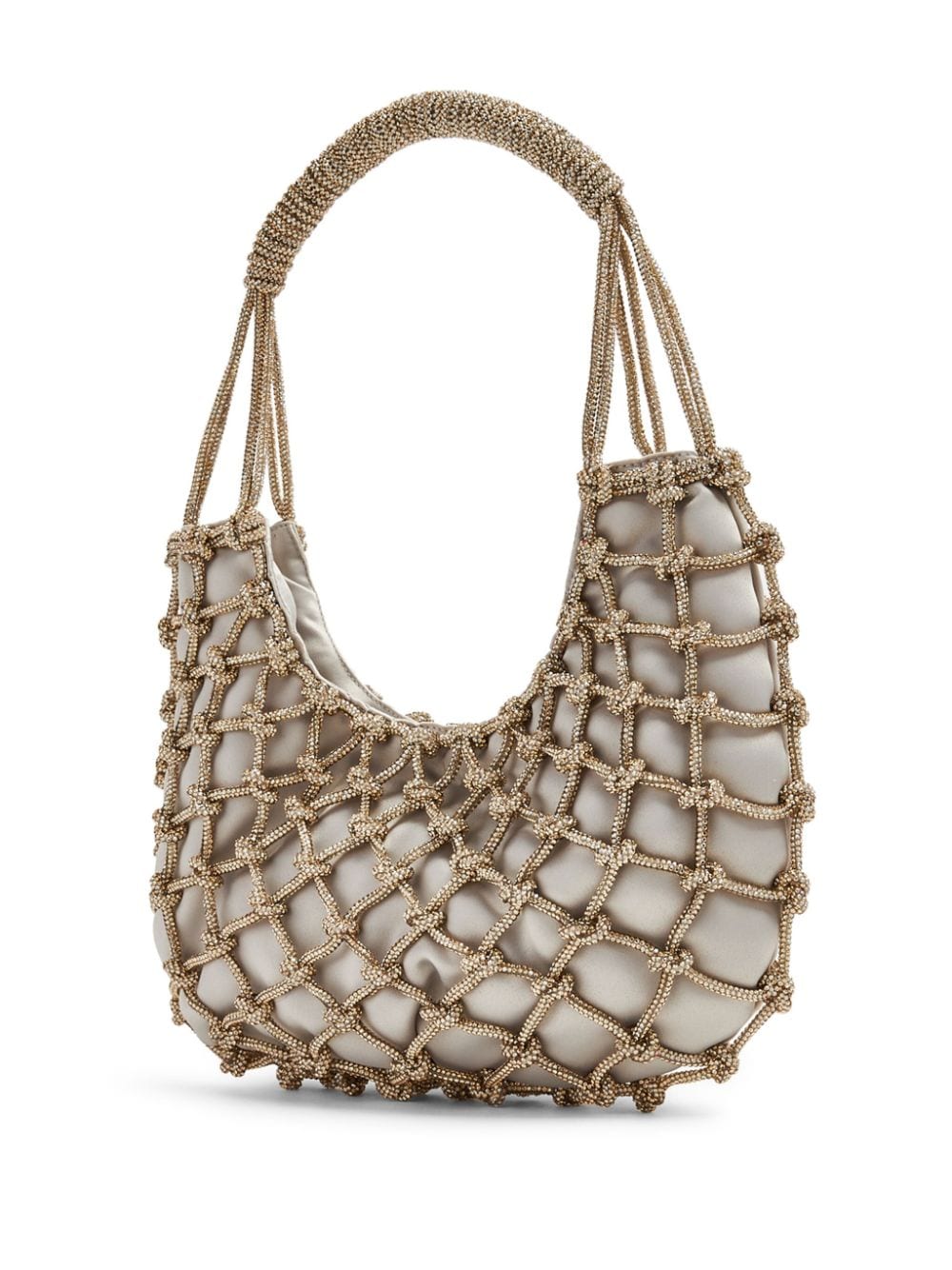 Shop Rosantica Nodi Crystal-embellished Shoulder Bag In Chmpgn