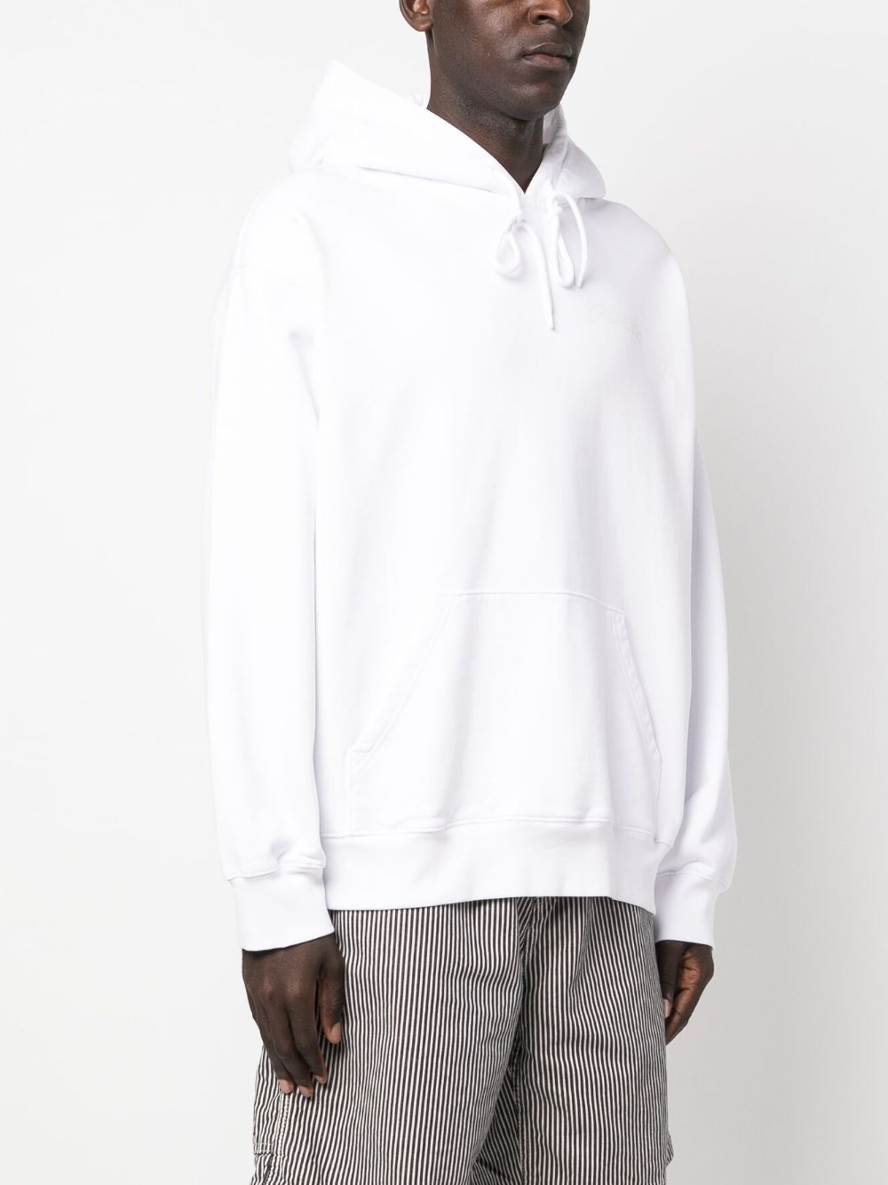 Shop Carhartt Graphic-print Cotton Hoodie In White