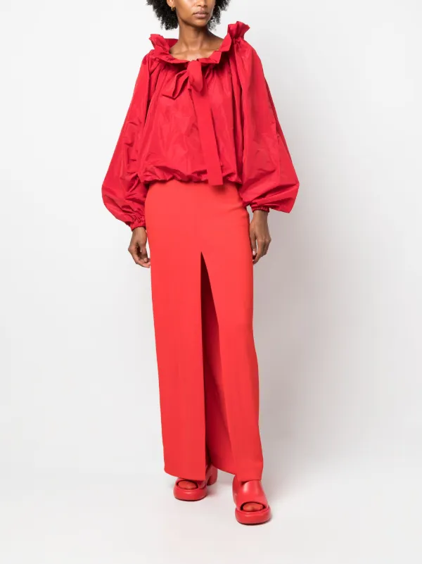 PATOU ブラウス レッド Patou ボウタイ パデッドトップ | レッド | FARFETCH JP