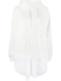 Patou Trompe layered hoodie - White