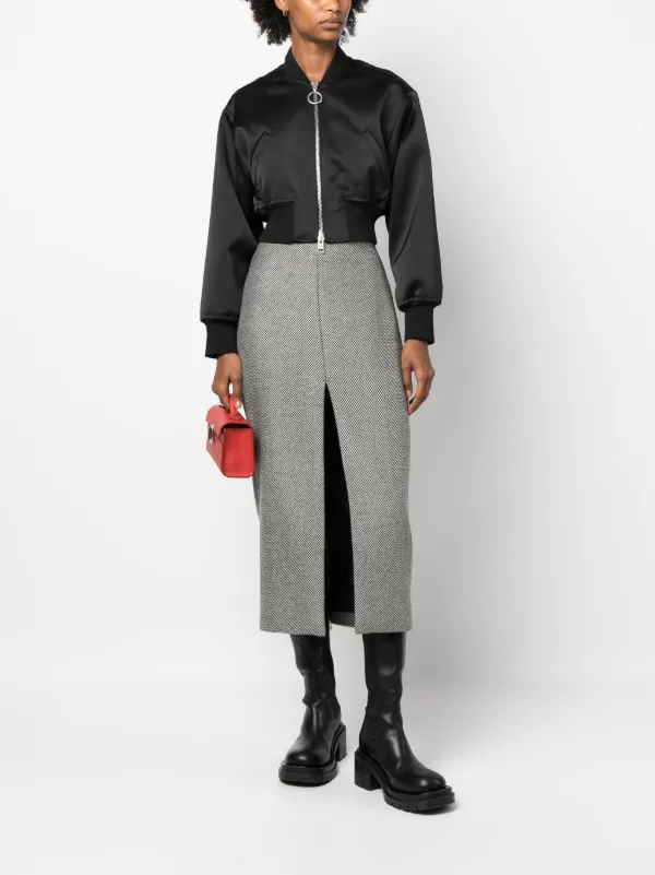【Patou】ストライプ スカート Patou ストライプ スカート | ブラック | FARFETCH JP