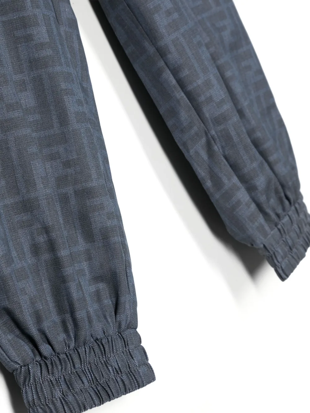Fendi Kids Broek met monogram patroon Blauw